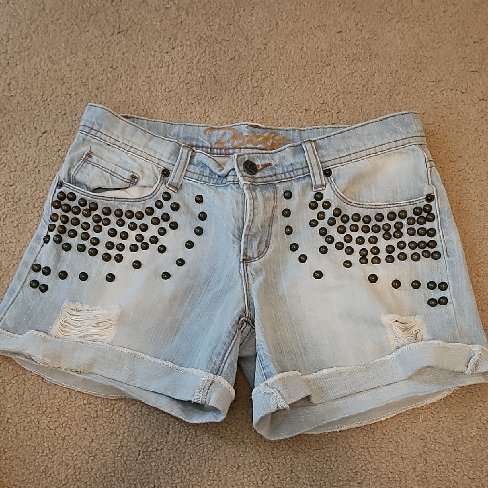 Revolt Denim Studded Women's Shorts